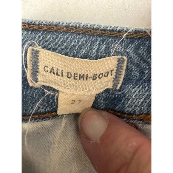 Madewell Size 27 Womens Jeans Cali Demi Boot Light Wash Stretch Button Fly - Picture 10 of 11